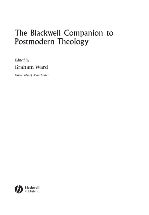 Cover image for book The Blackwell Companion to Postmodern Theology