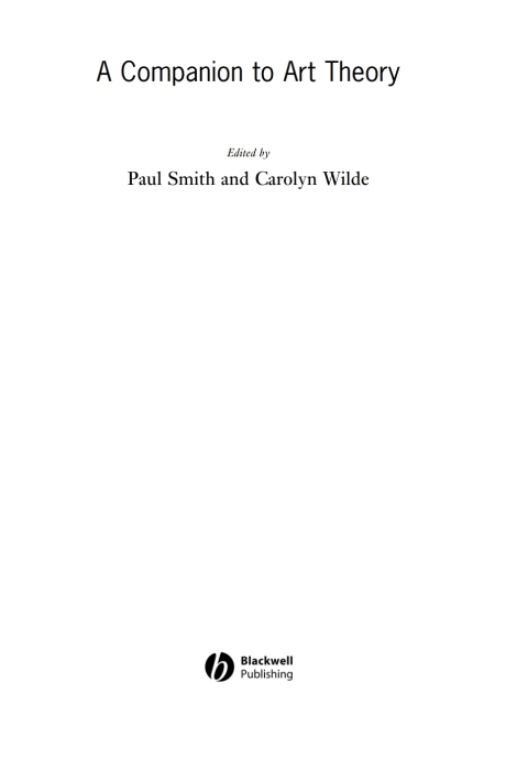 Cover image for book A Companion to Art Theory