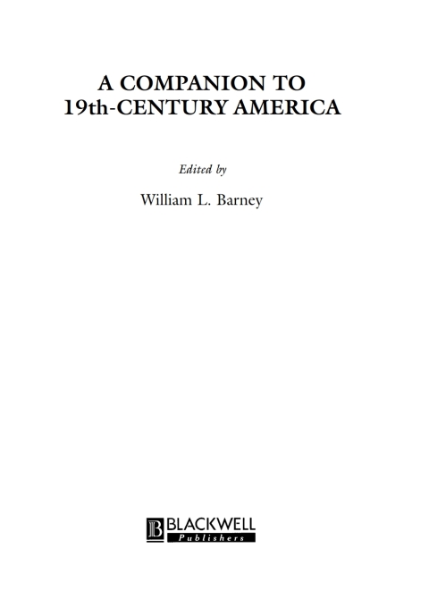 Cover image for book A Companion to 19th-Century America