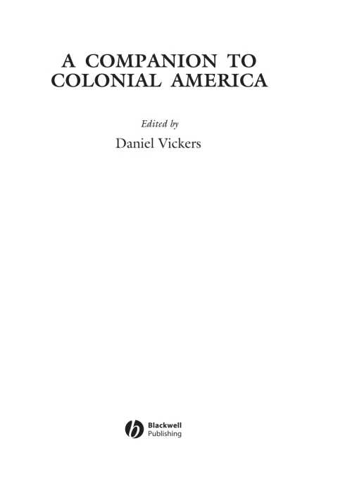 Cover image for book A Companion to Colonial America