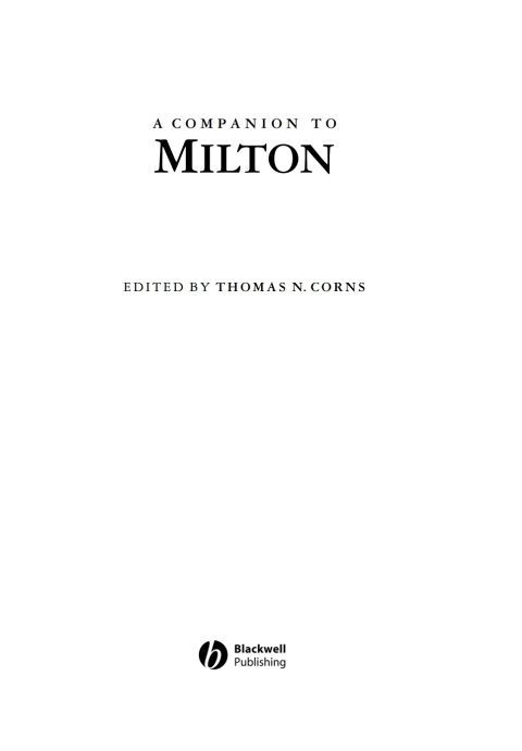 Cover image for book A Companion to Milton