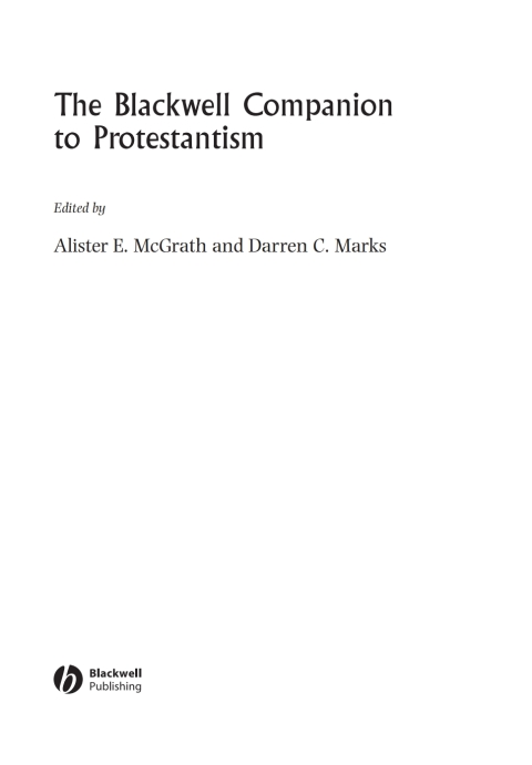 Cover image for book The Blackwell Companion to Protestantism