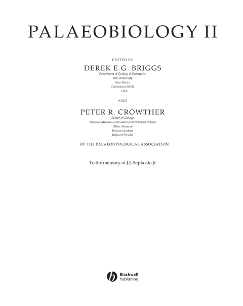 Cover image for book Palaeobiology II