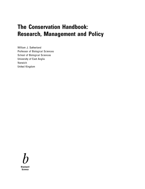 Cover image for book The Conservation Handbook