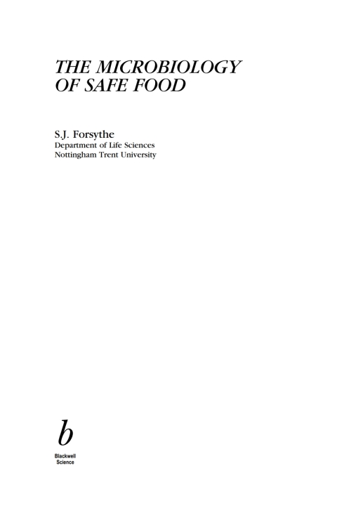 Cover image for book The Microbiology of Safe Food