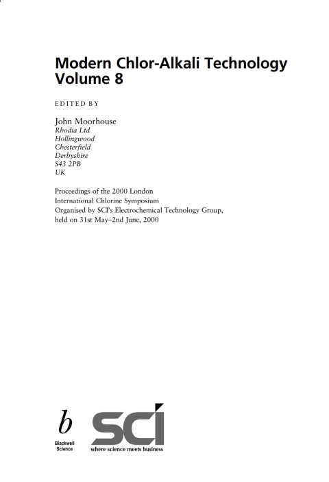 Cover image for book Modern Chlor-Alkali Technology
