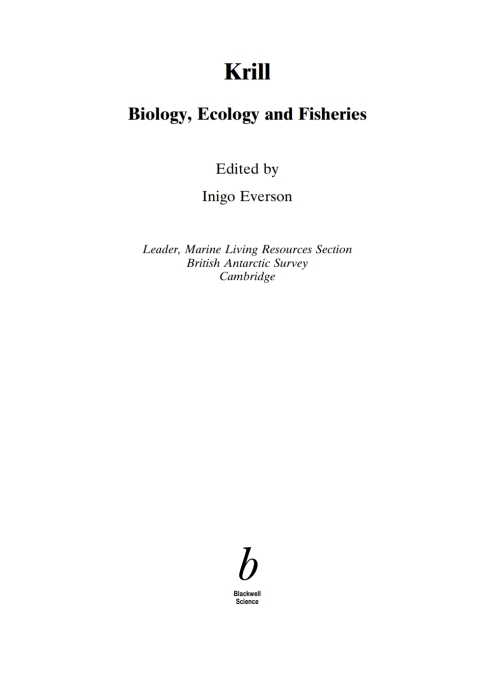 Cover image for book Krill
