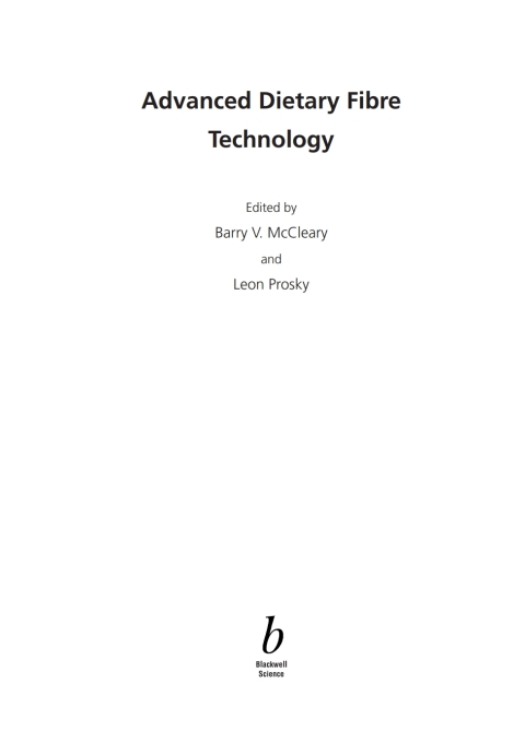 Cover image for book Advanced Dietary Fibre Technology