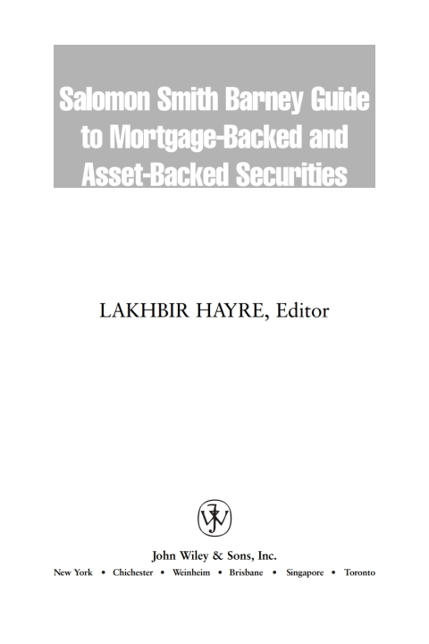 Cover image for book Salomon Smith Barney Guide to Mortgage-Backed and Asset-Backed Securities