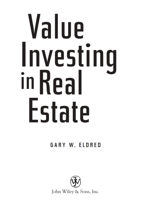 Cover image for book Value Investing in Real Estate