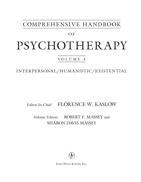Cover image for book Comprehensive Handbook of Psychotherapy, Interpersonal/Humanistic/Existential