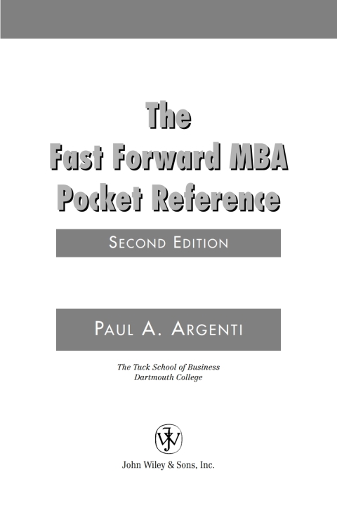 The Fast Forward MBA Pocket Reference 
