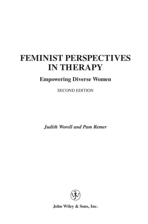 Cover image for book Feminist Perspectives in Therapy: Empowering Diverse Women