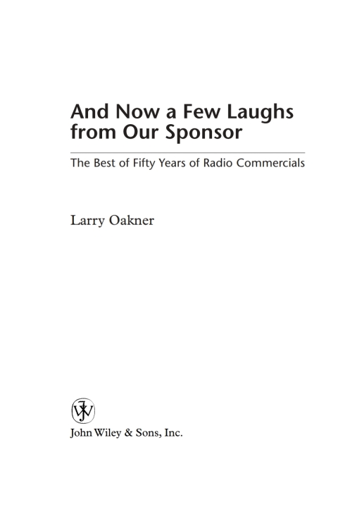 Cover image for book And Now a Few Laughs from Our Sponsor