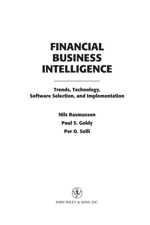 Cover image for book Financial Business Intelligence: Trends, Technology, Software Selection, and Implementation