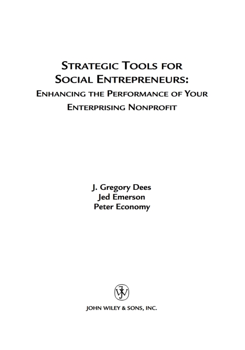 Strategic Tools for Social Entrepreneurs 