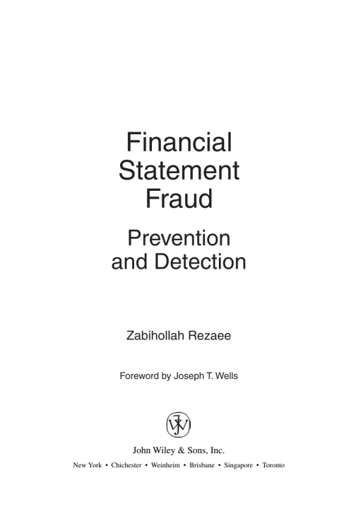 Cover image for book Financial Statement Fraud