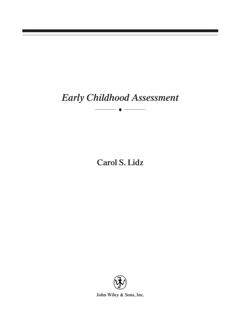 Cover image for book Early Childhood Assessment