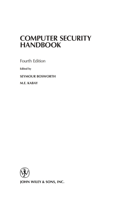 Cover image for book Computer Security Handbook