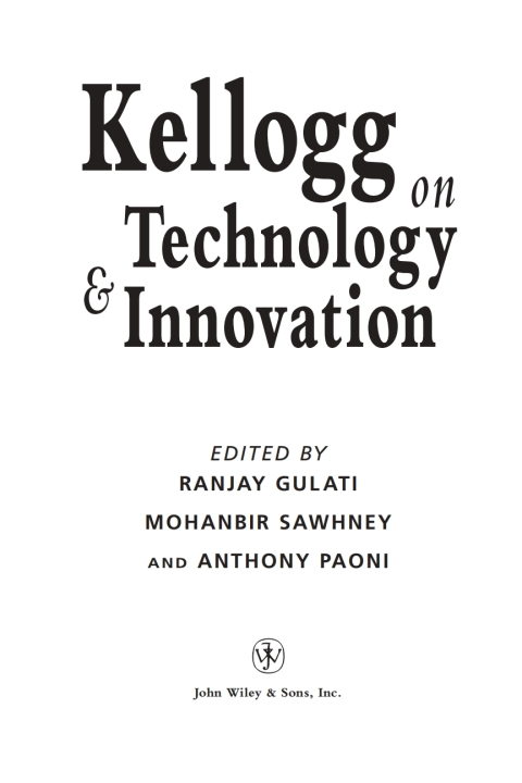 Cover image for book Kellogg on Technology & Innovation