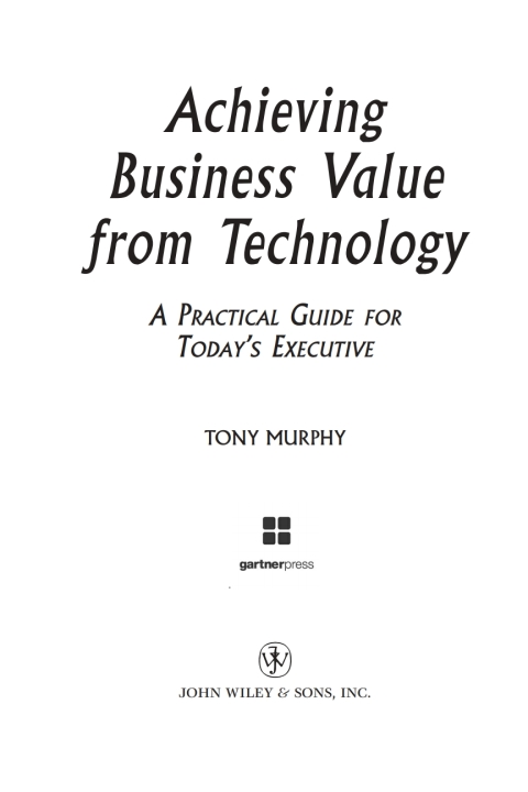 Cover image for book Achieving Business Value from Technology