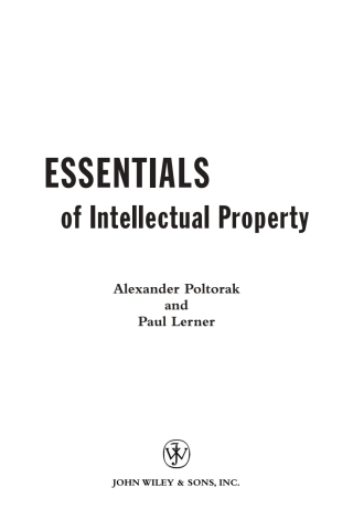 Essentials of Intellectual Property
