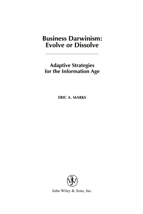 Cover image for book Business Darwinism: Evolve or Dissolve