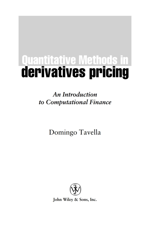 Cover image for book Quantitative Methods in Derivatives Pricing