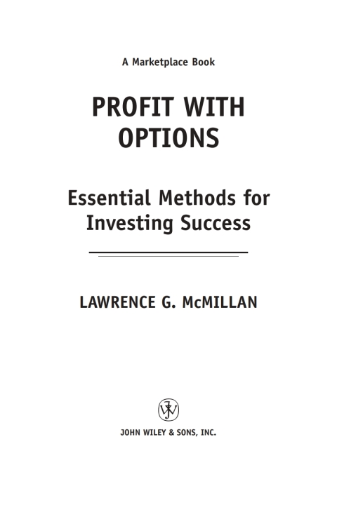 Cover image for book Profit With Options