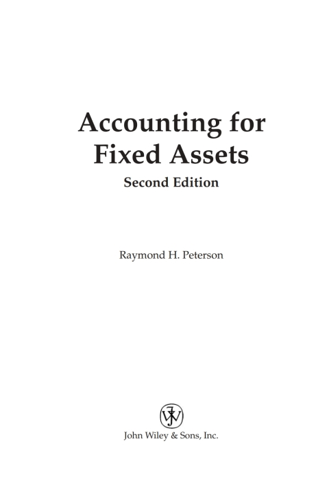 Cover image for book Accounting for Fixed Assets