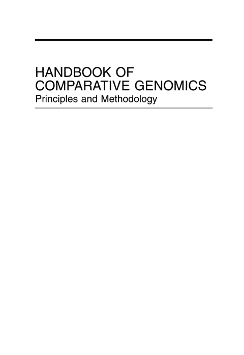 Cover image for book Handbook of Comparative Genomics