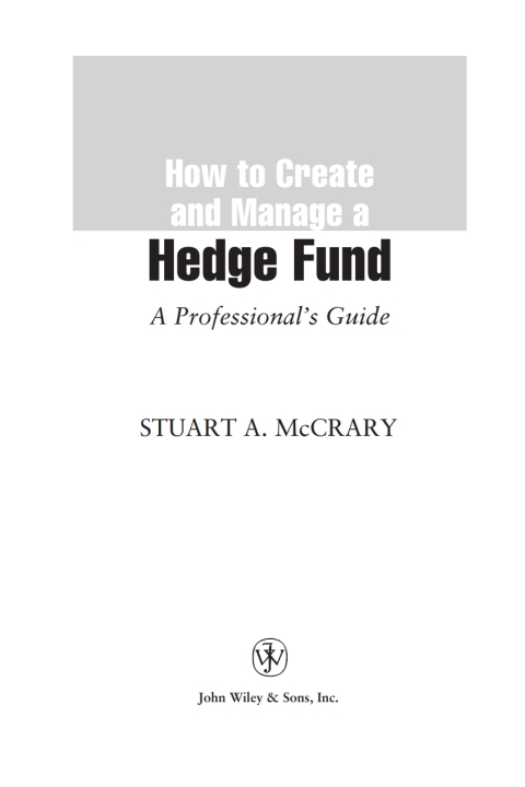 Cover image for book How to Create and Manage a Hedge Fund