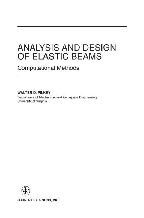 Cover image for book Analysis and Design of Elastic Beams