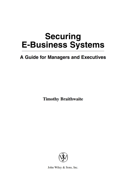 Cover image for book Securing E-Business Systems