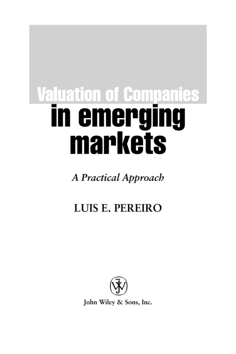 Cover image for book Valuation of Companies in Emerging Markets