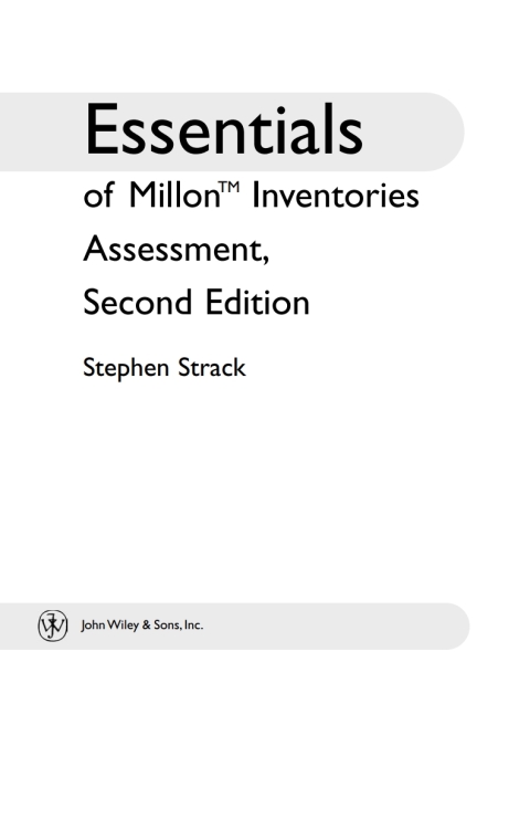 Cover image for book Essentials of Millon Inventories Assessment