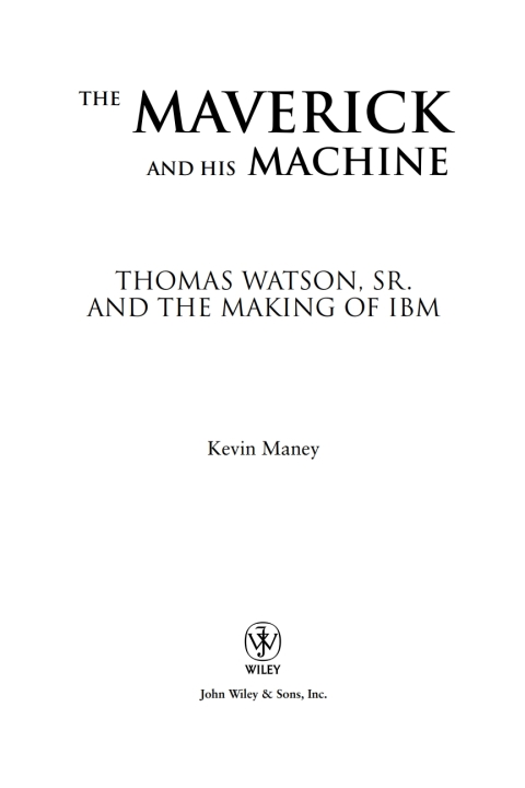 Cover image for book The Maverick and His Machine