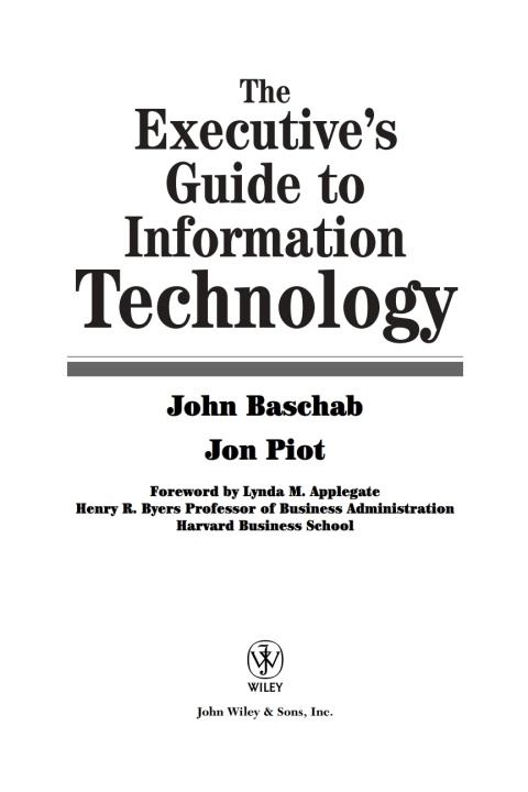 Cover image for book The Executive's Guide to Information Technology