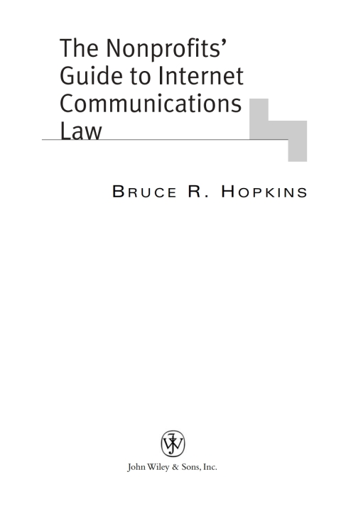 Cover image for book The Nonprofits' Guide to Internet Communications Law