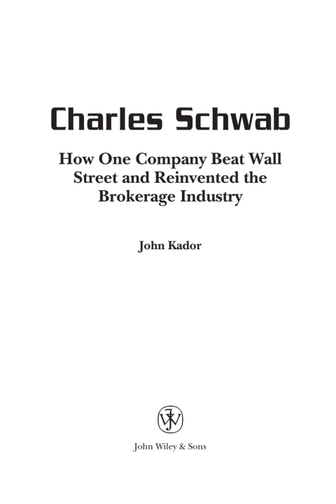 Cover image for book Charles Schwab