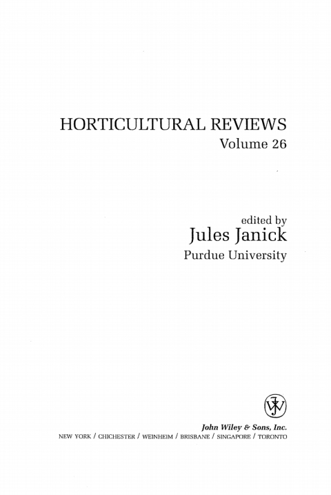 Cover image for book Horticultural Reviews