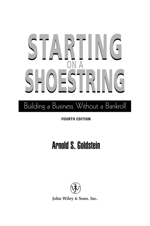 Cover image for book Starting on a Shoestring