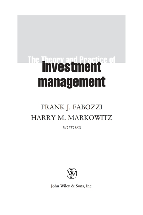 Cover image for book The Theory and Practice of Investment Management