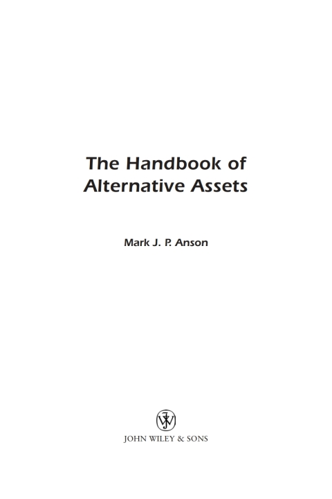 Cover image for book Handbook of Alternate Assets
