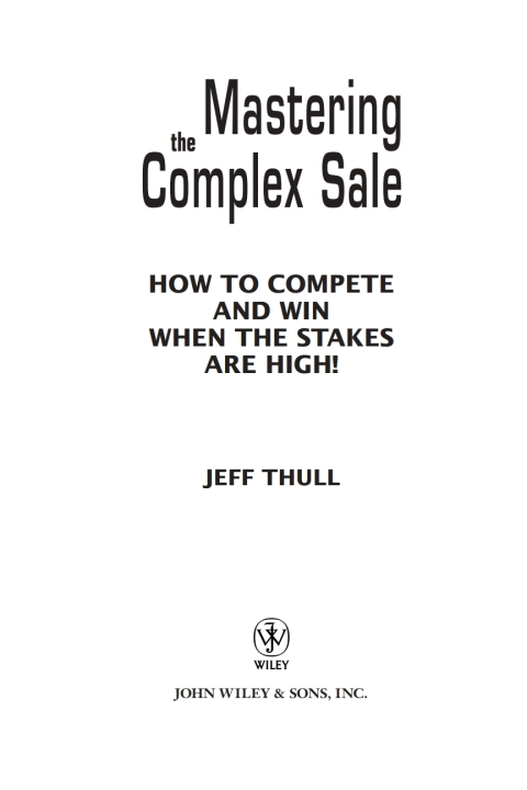 Cover image for book Mastering the Complex Sale