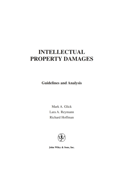 Cover image for book Intellectual Property Damages