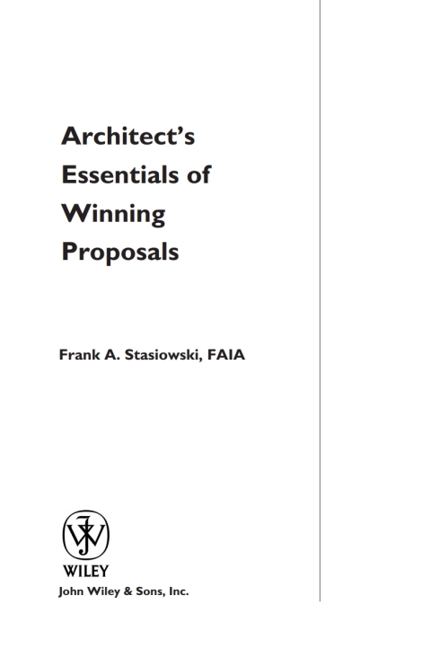 Cover image for book Architect's Essentials of Winning Proposals