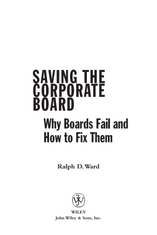 Saving the Corporate Board