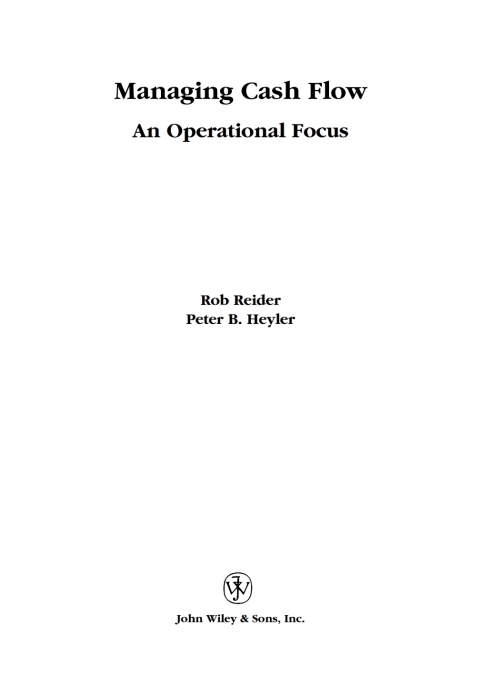 Cover image for book Managing Cash Flow: An Operational Focus