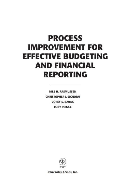 Cover image for book Process Improvement for Effective Budgeting and Financial Reporting